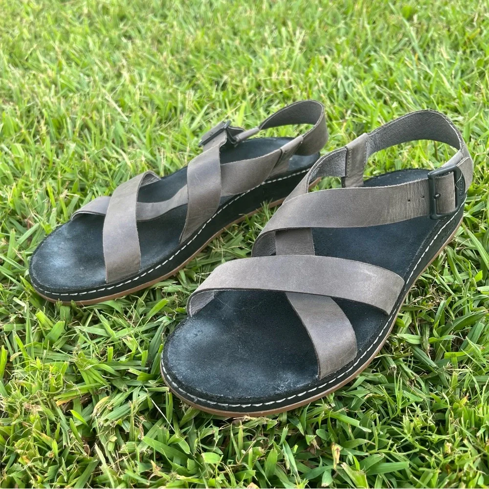 Chaco Wayfarer Sandals Tornado Size 9 Comfort Leather Shoes Buckle - Picture 2 of 8